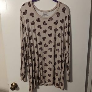 Torrid Cheetah Hearts Top SZ 4X
